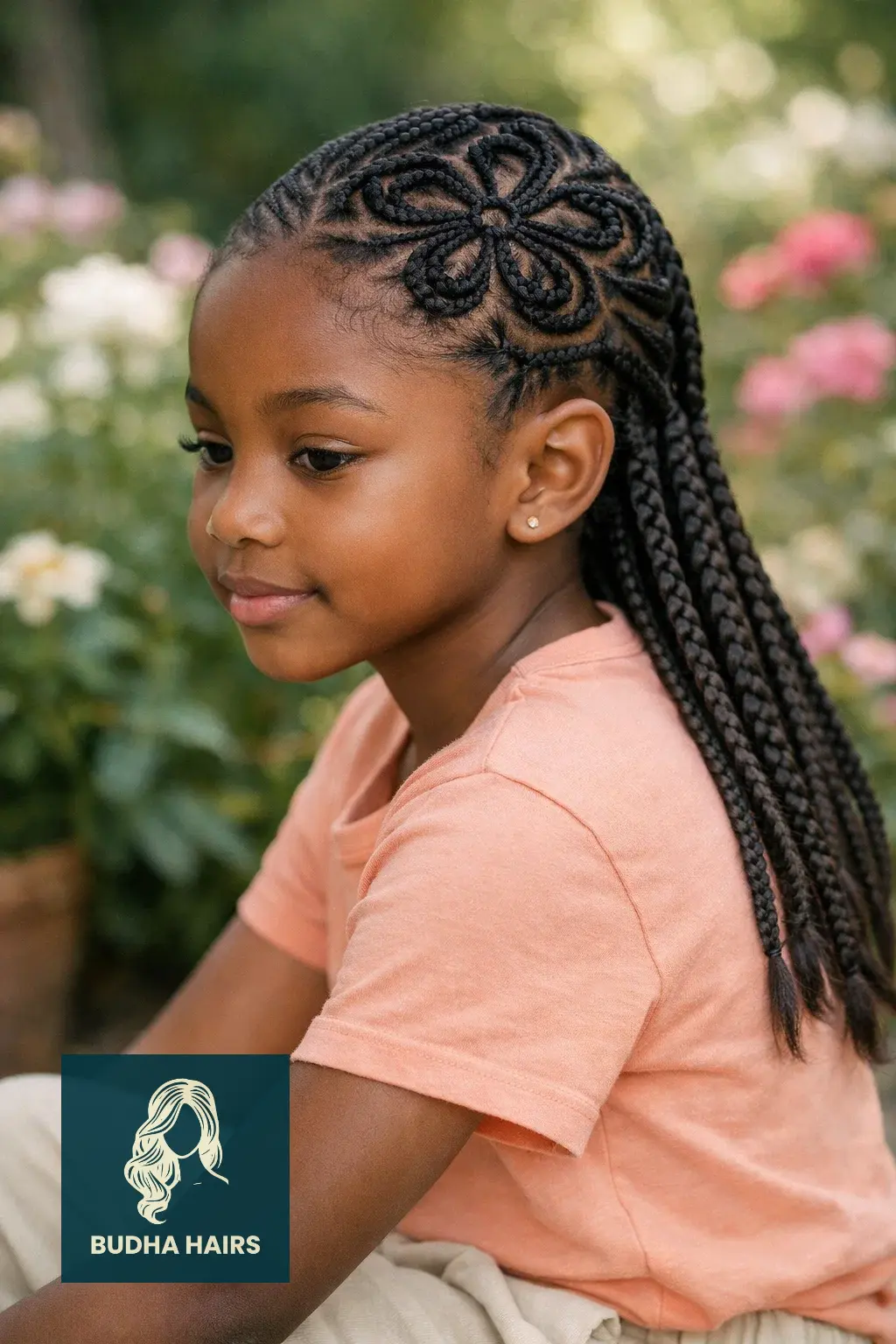 30 Adorable Braid Hairstyles for Kids You Will Love 5 The "Infinity" Flower Braid