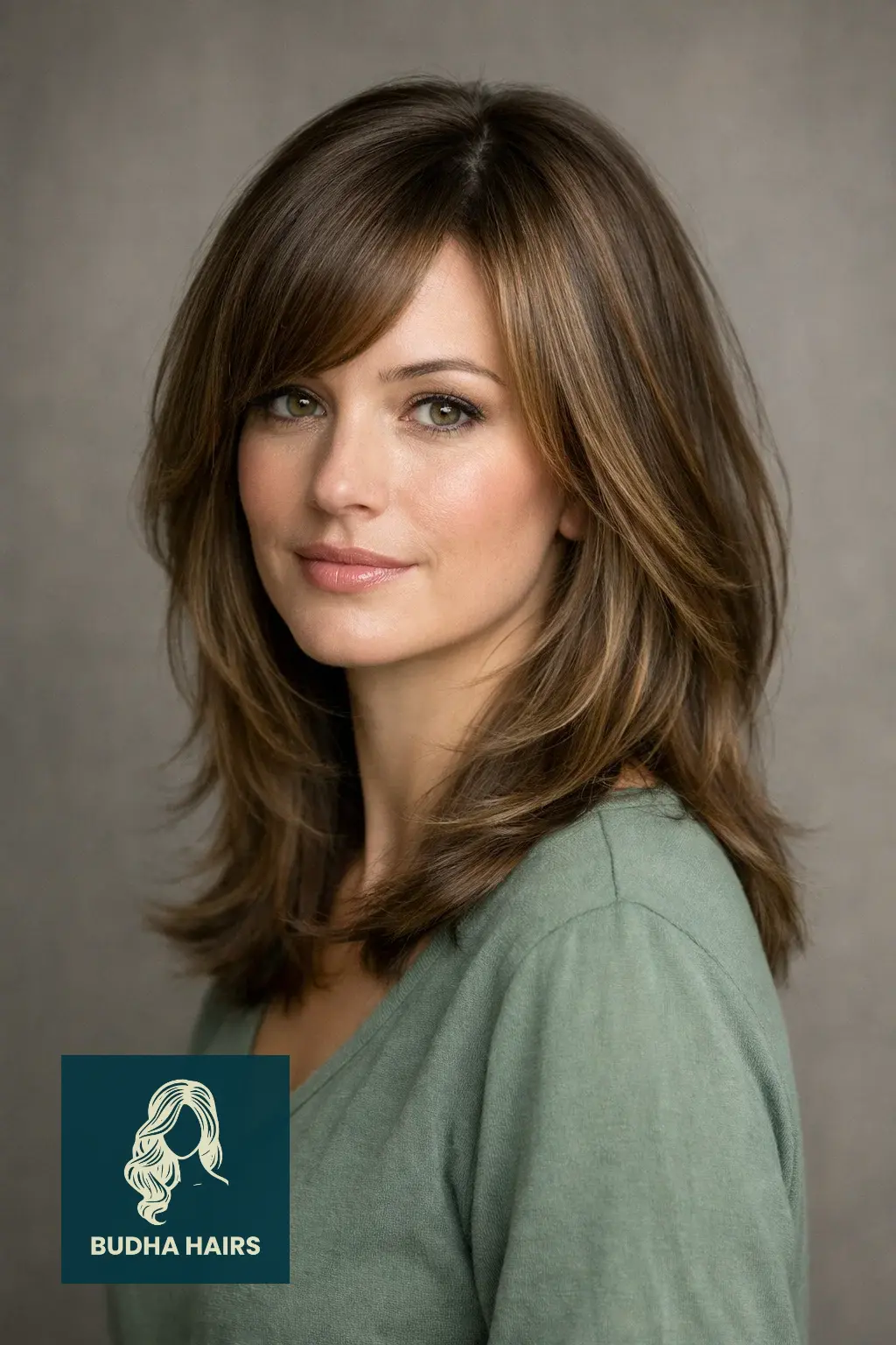 30 Perfect Side Bangs With Layers To Frame Your Face Beautifully 6 The "Internal Shimmer" Layered Set