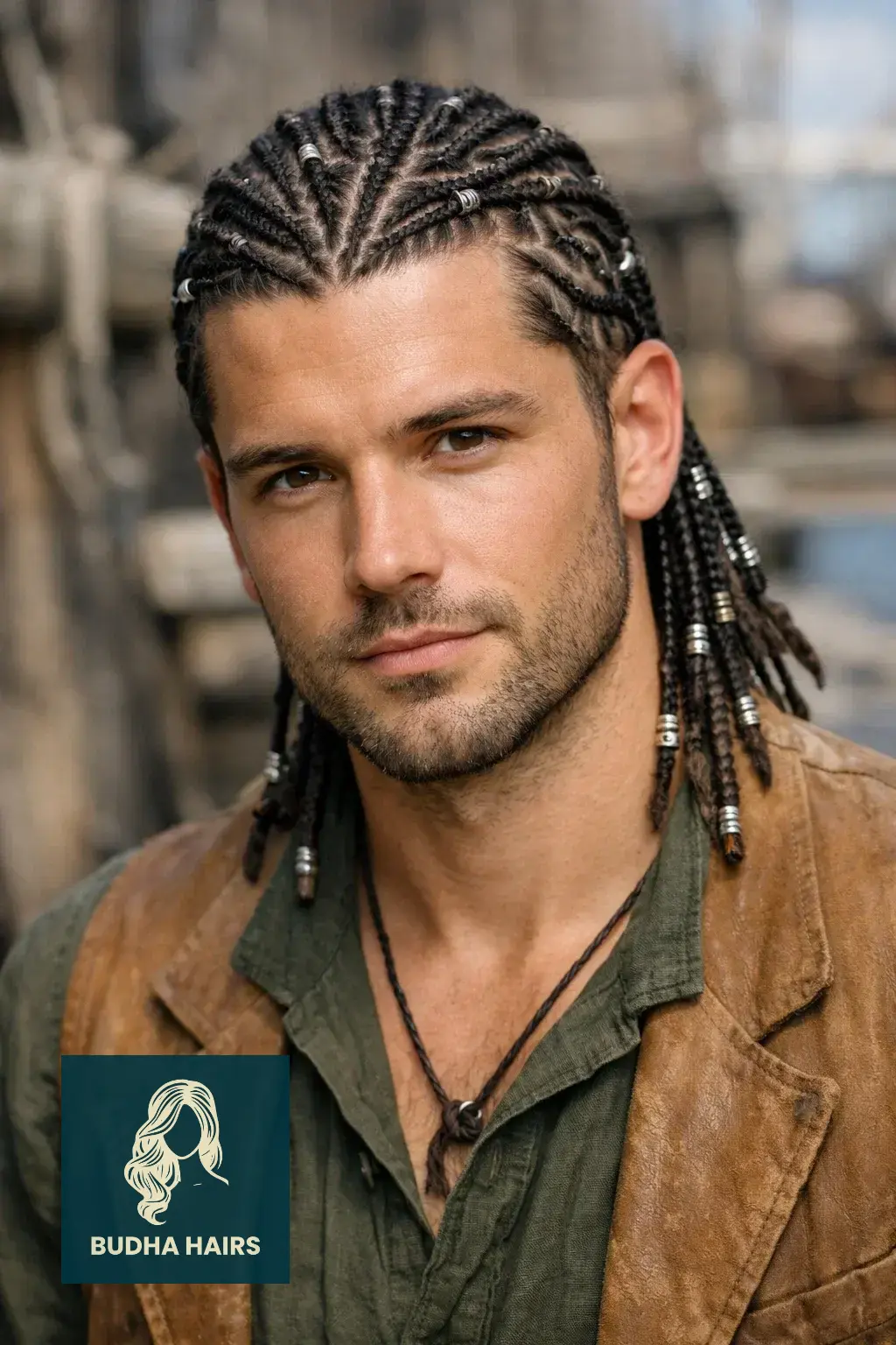 40 Best Pirate Hairstyles for Men: Rugged & Modern Looks 36 The Intricate "Map" Cornrows with Metal Beads