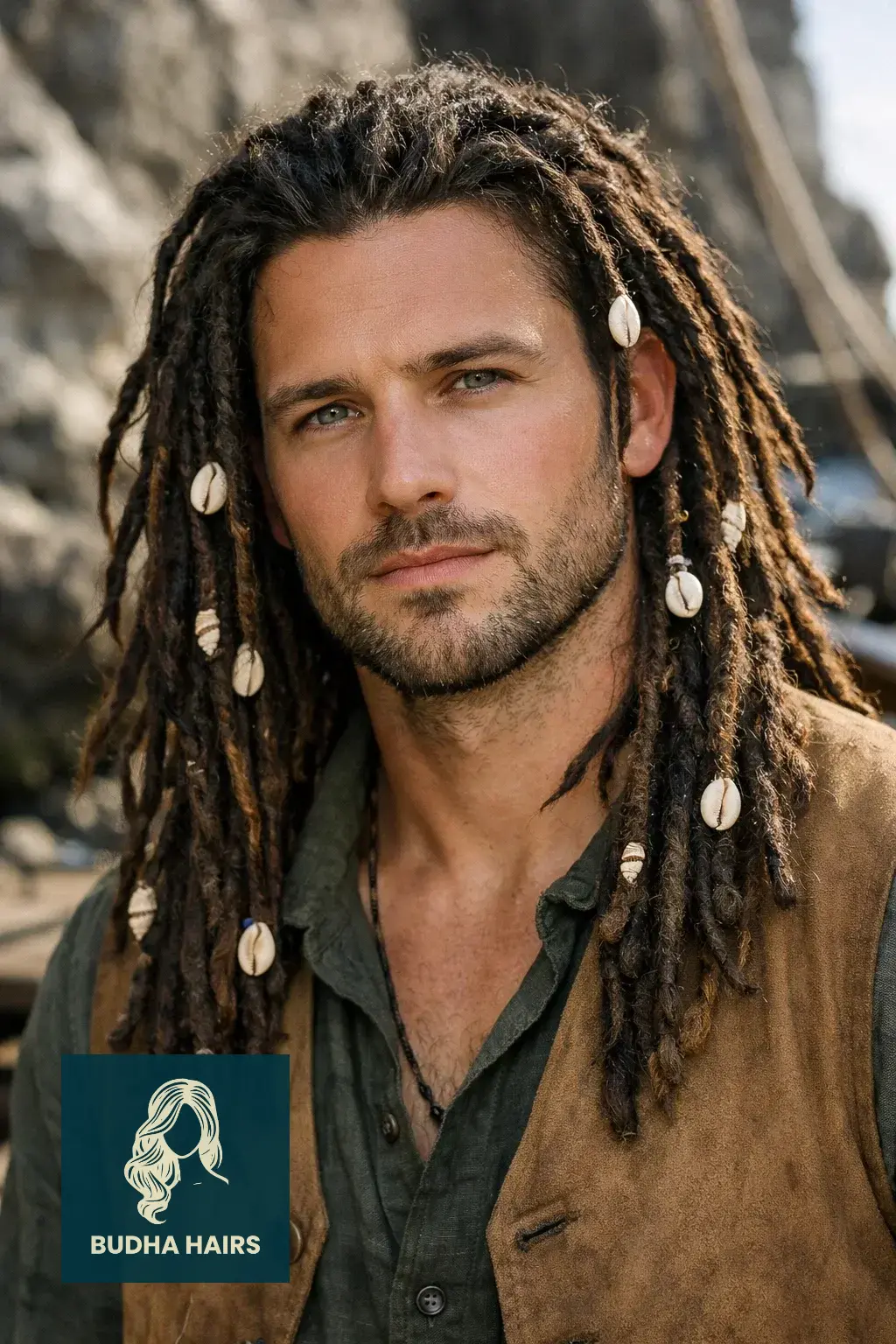 40 Best Pirate Hairstyles for Men: Rugged & Modern Looks 32 The "Kraken" Textured Locs with Shell Accents