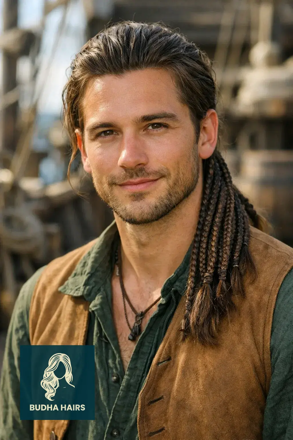 40 Best Pirate Hairstyles for Men: Rugged & Modern Looks 12 The Multi-Braided Buccaneer Tail