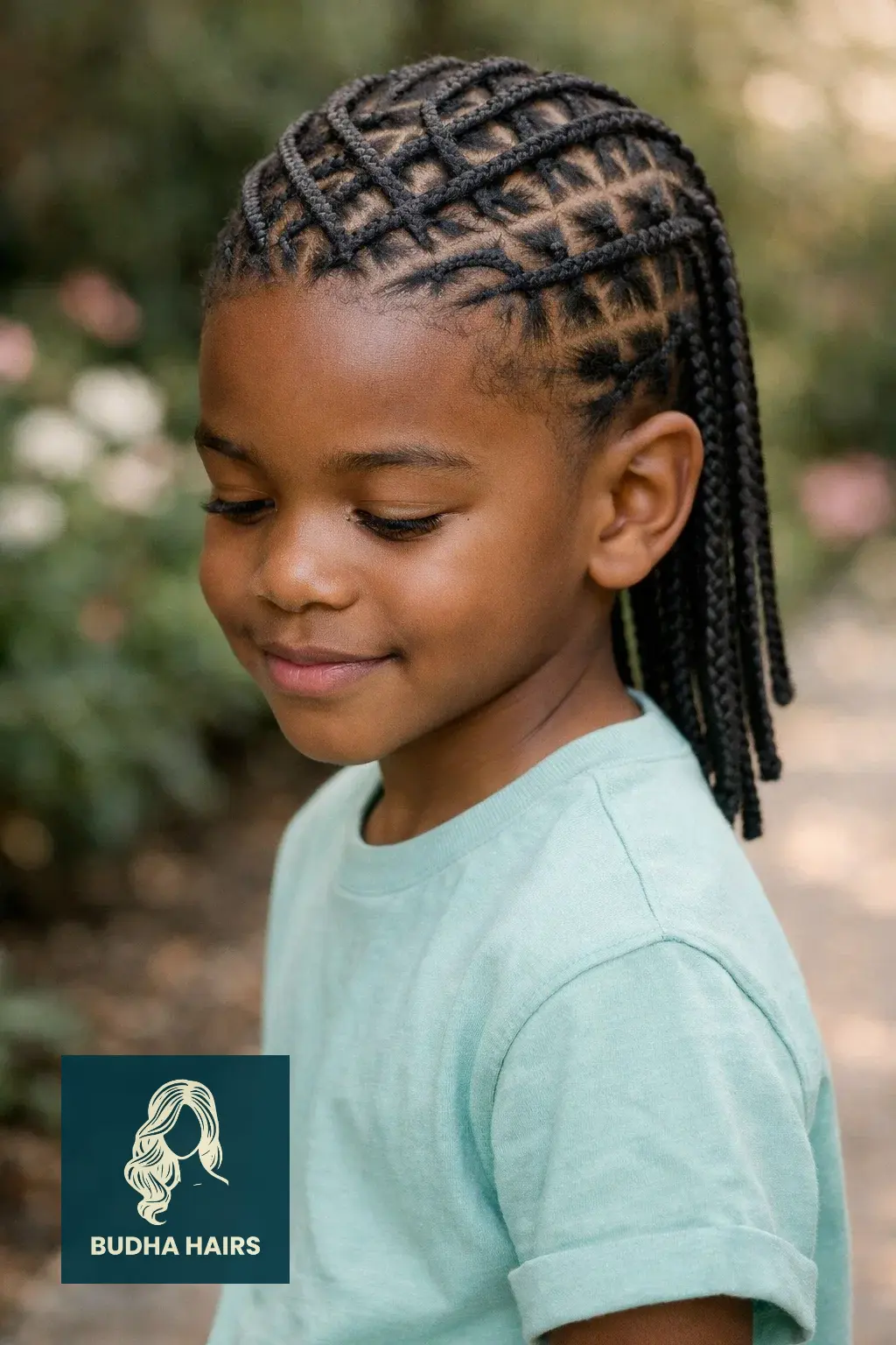 30 Adorable Braid Hairstyles for Kids You Will Love 21 The Multi-Section Lattice Braid