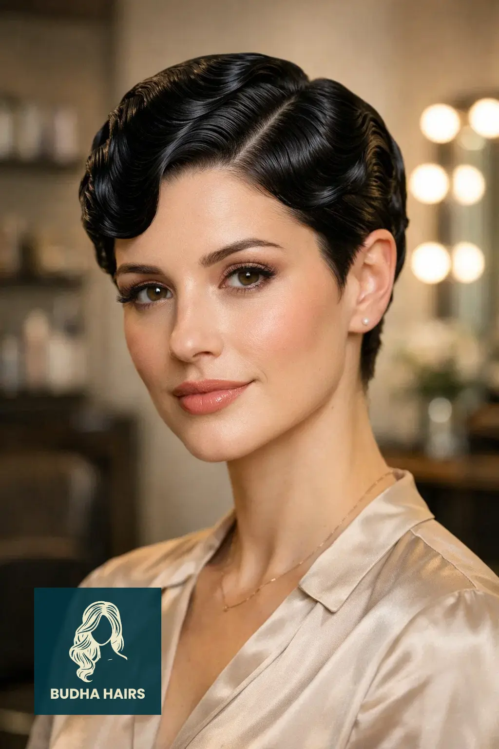 40 Best Formal Hairstyles for Short Hair: Elegant & Chic 1 The Polished Finger Wave Pixie
