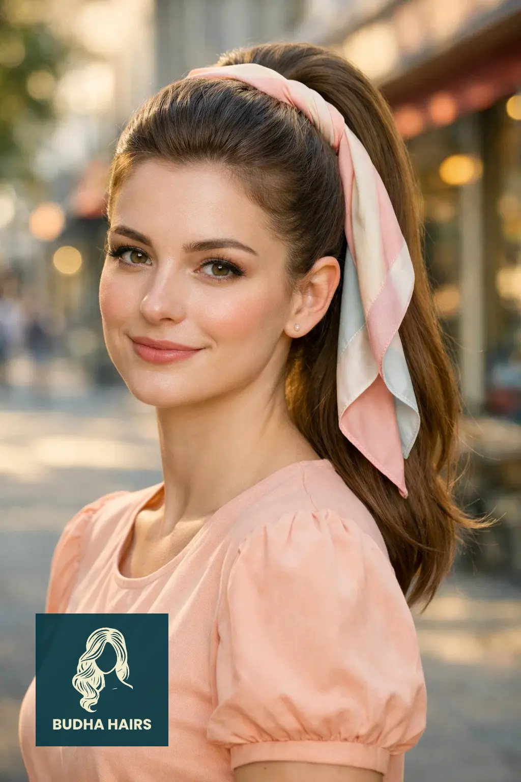 30 Chic 50s Hairstyles for Vintage Glam 9 The Polished Ponytail with a Scarf