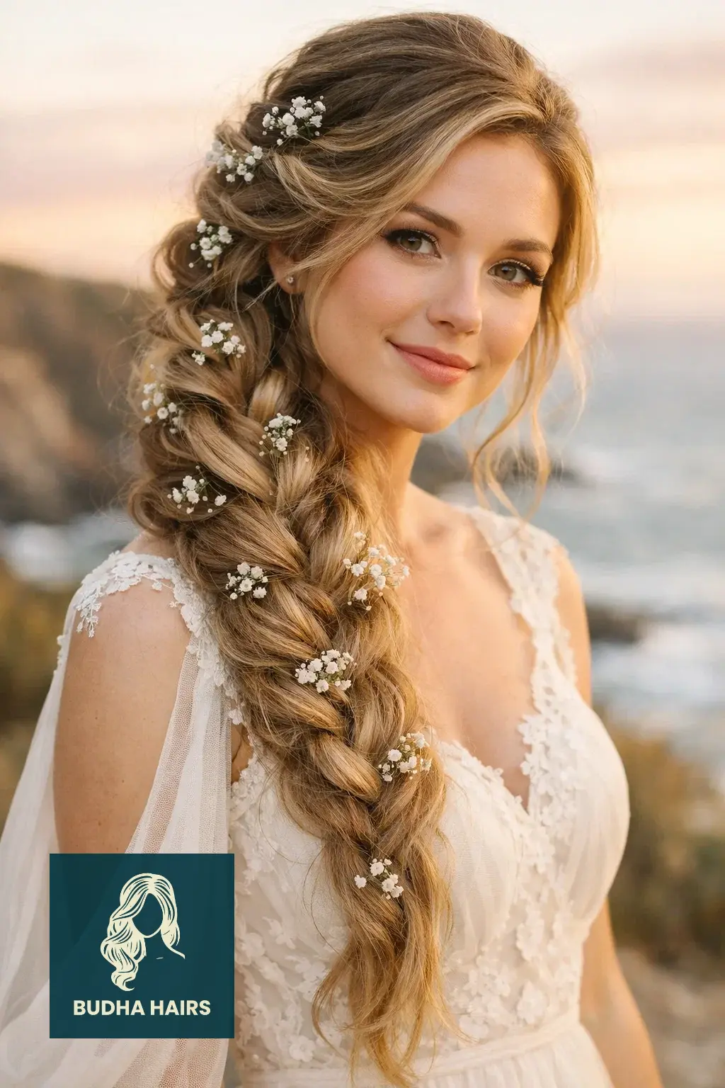 30 Wedding Hairstyles for Long Hair That Turn Heads 2 The Romantic Boho "Mermaid" Braid