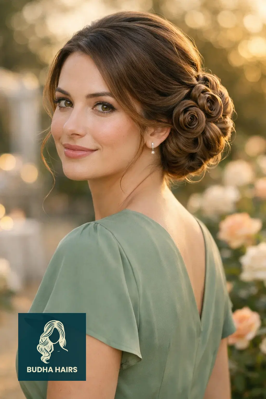 40 Timeless Wedding Guest Hairstyles That Never Go Out of Style 36 The Romantic Rose Twisted Updo