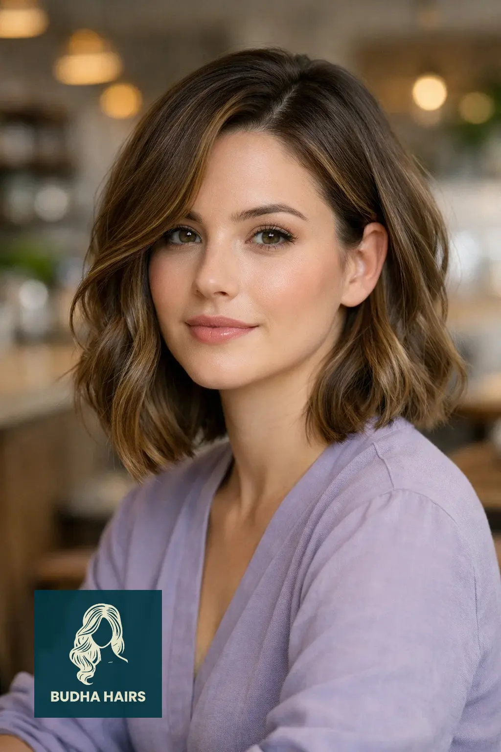 40 Short Haircuts for Round Faces For Women That Flatter Instantly 14 The "S-Wave" Angled Lob