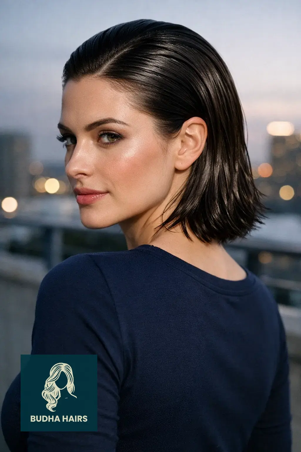 30 Side Part Wig Hairstyles Perfect for Busy Days 26 The "Sleek-Back" Wet Look Side Part