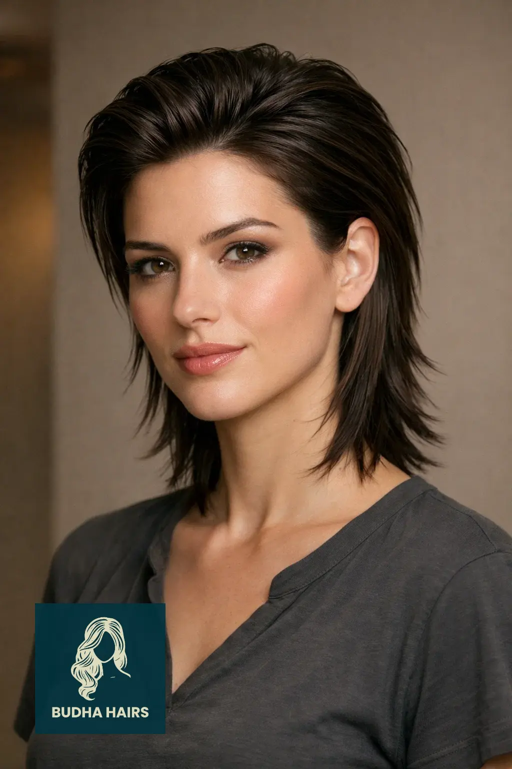 40 Best Medium Shag Haircuts: The Ultimate Guide to Texture & Volume 29 The "Slicked-Back" Shag