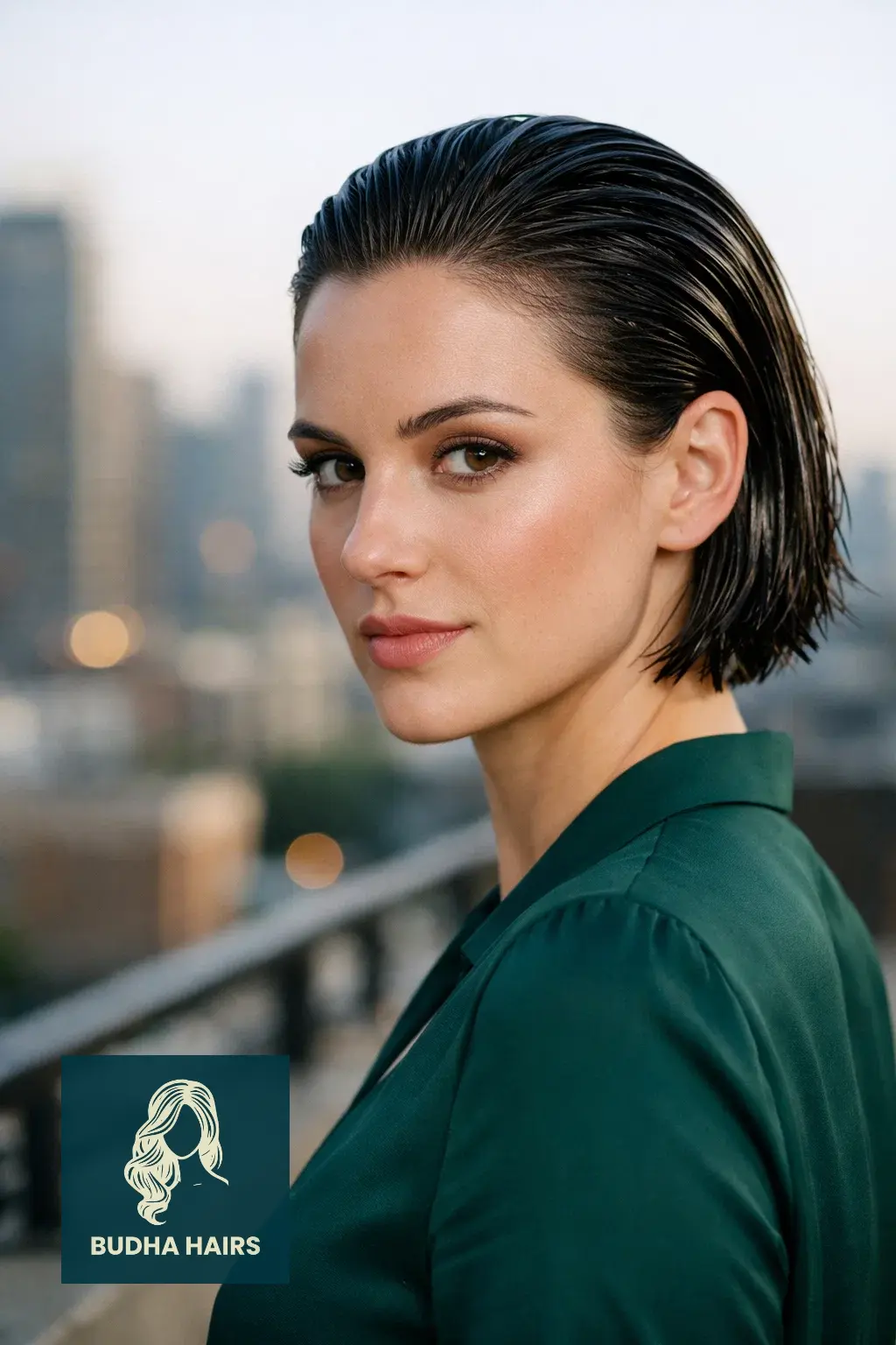 30 Ear Length Bob Hairstyles to Try When You Want a Bold Change 10 The Slicked-Back "Wet Look" Bob