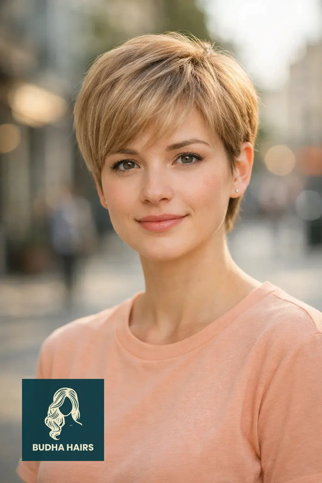 40 Short Haircuts for Round Faces For Women That Flatter Instantly 39 The Soft "Airy" Pixie with Tapered Sides
