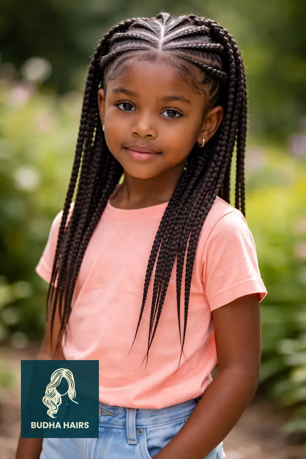 30 Adorable Braid Hairstyles for Kids You Will Love 29 The "Star-Burst" Parted Braid