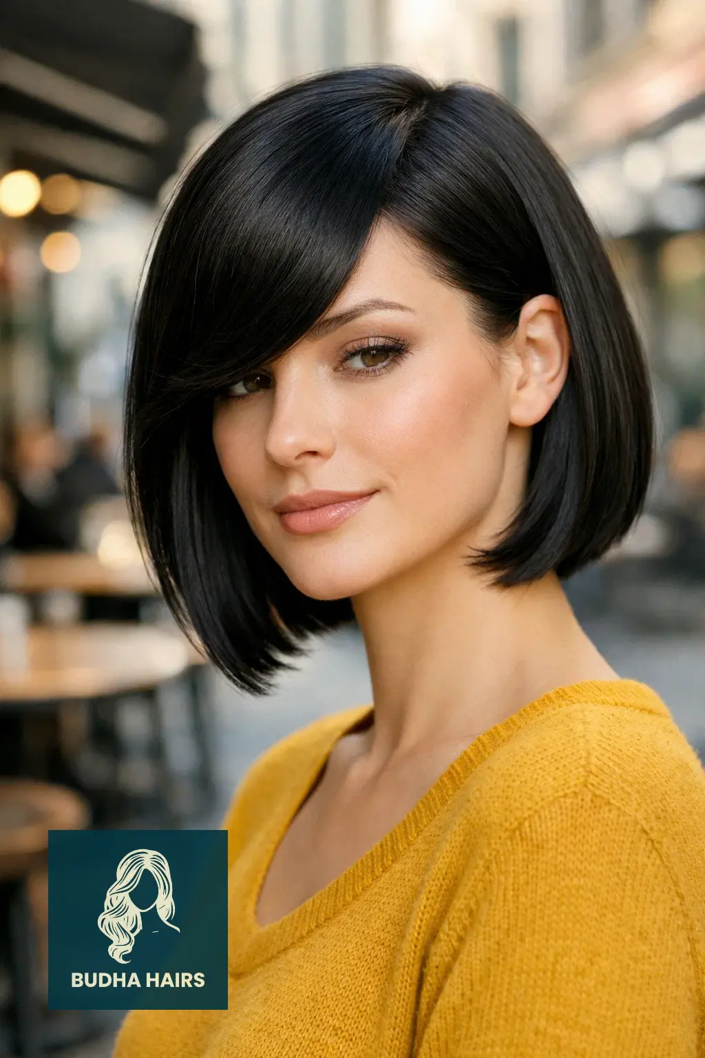 30 Side Part Wig Hairstyles Perfect for Busy Days 6 The "Swoop" Side Part Fringe Bob