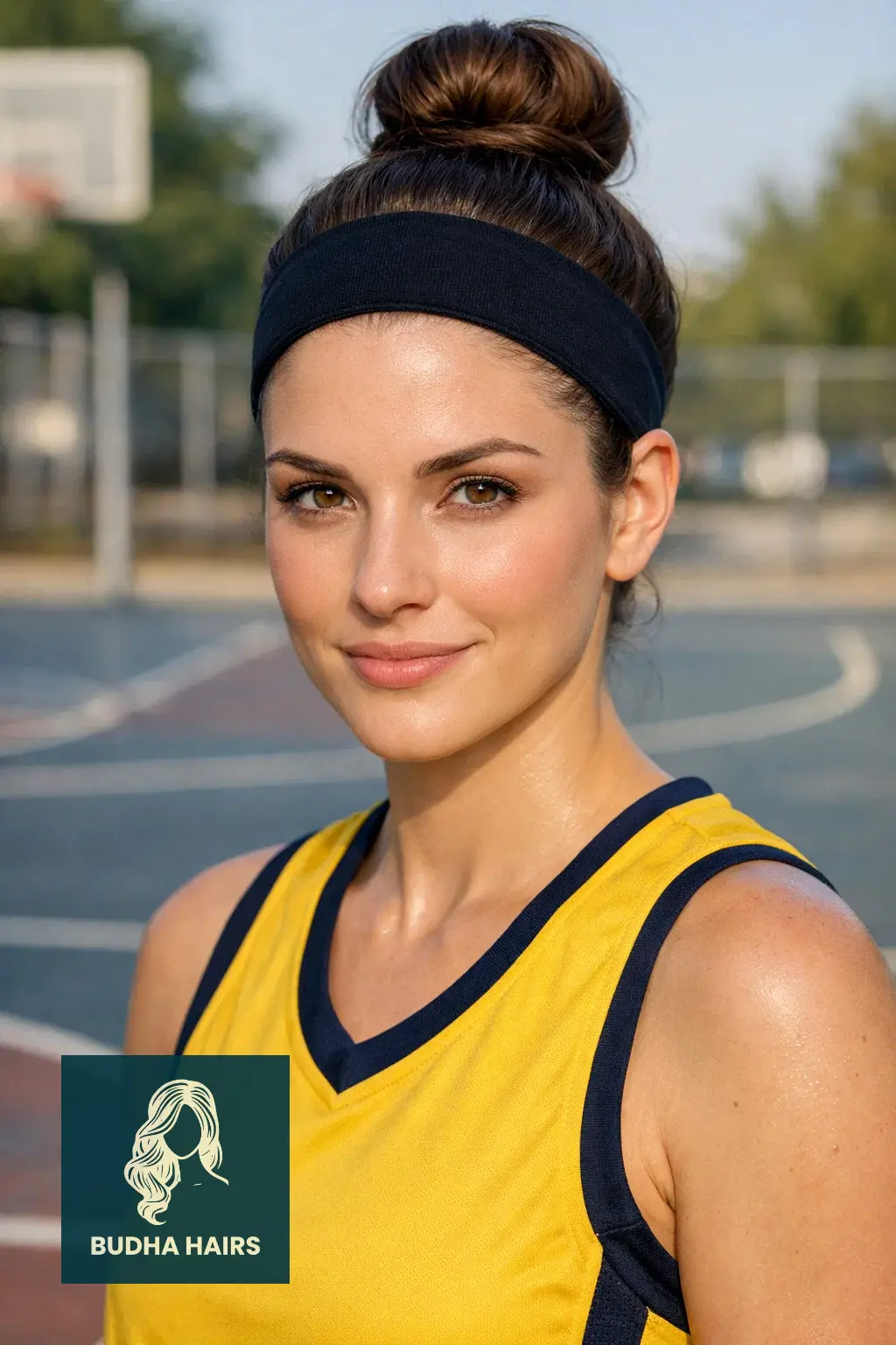 40 Best Basketball Hairstyles: Secure & Stylish On-Court Looks 5 The Top Knot with a Wide Headband