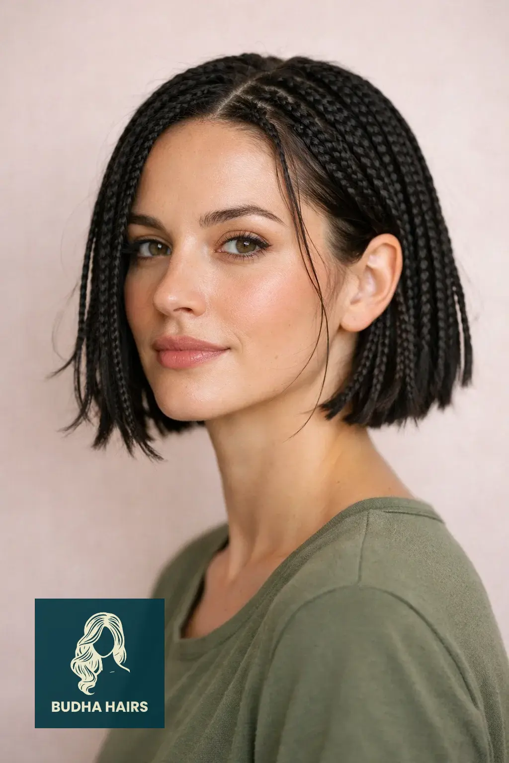 35 Stylish Boho Bob Knotless Braids for Fresh Looks 15 The "Tucked-Back" Minimalist Bob