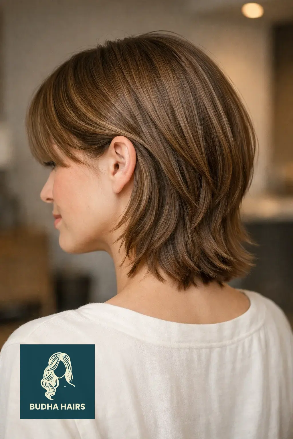 35 Trendy Short Shag Haircuts for Women to Try in 2026 35 The Tucked-Behind-the-Ear Polished Shag