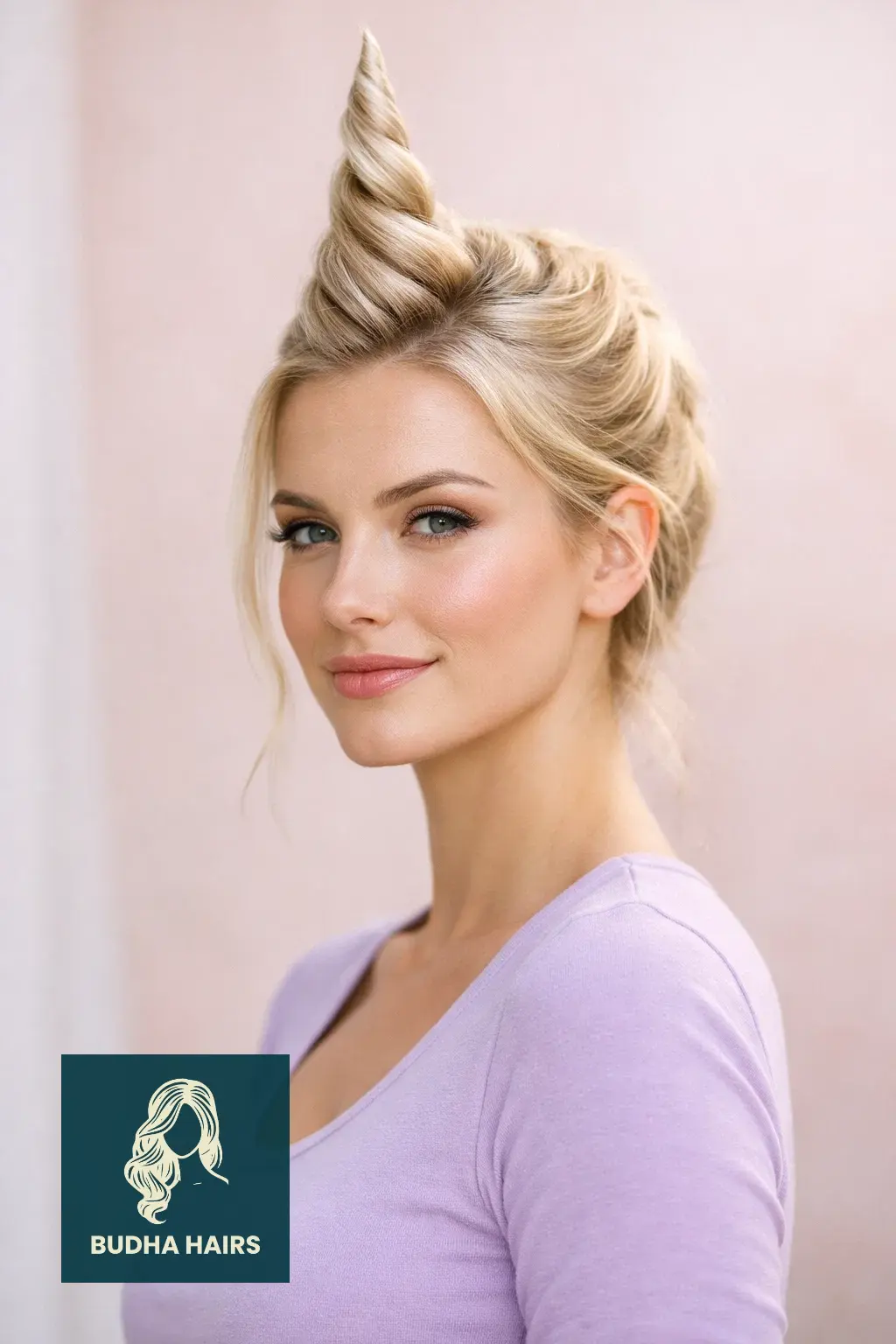 30 Most Enchanting Whimsical Hairstyles for a Magical Look 29 The Twisted Unicorn Horn Braid