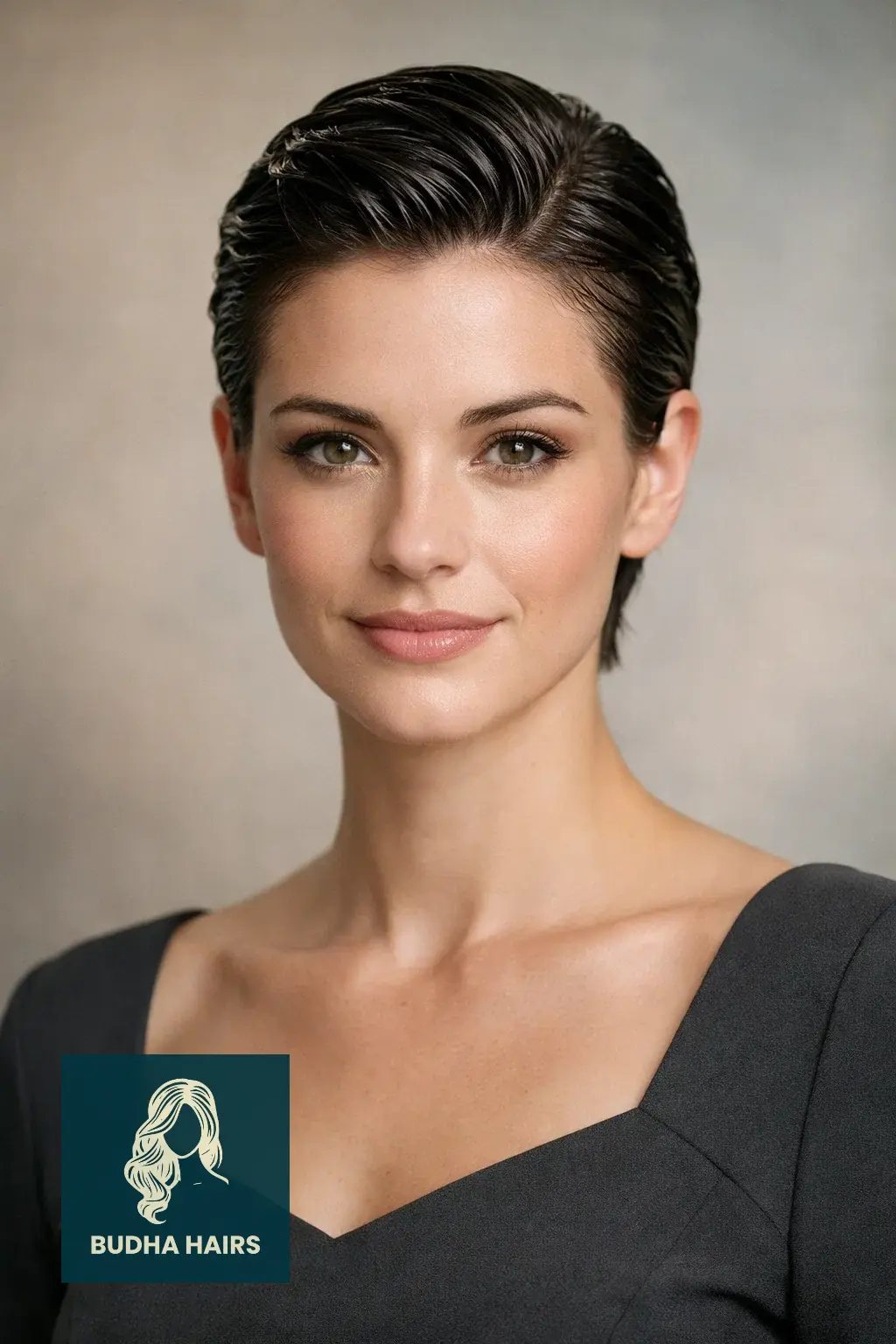 40 Timeless Wedding Guest Hairstyles That Never Go Out of Style 17 The "Wet Look" Sleek-Back for Shorter Hair