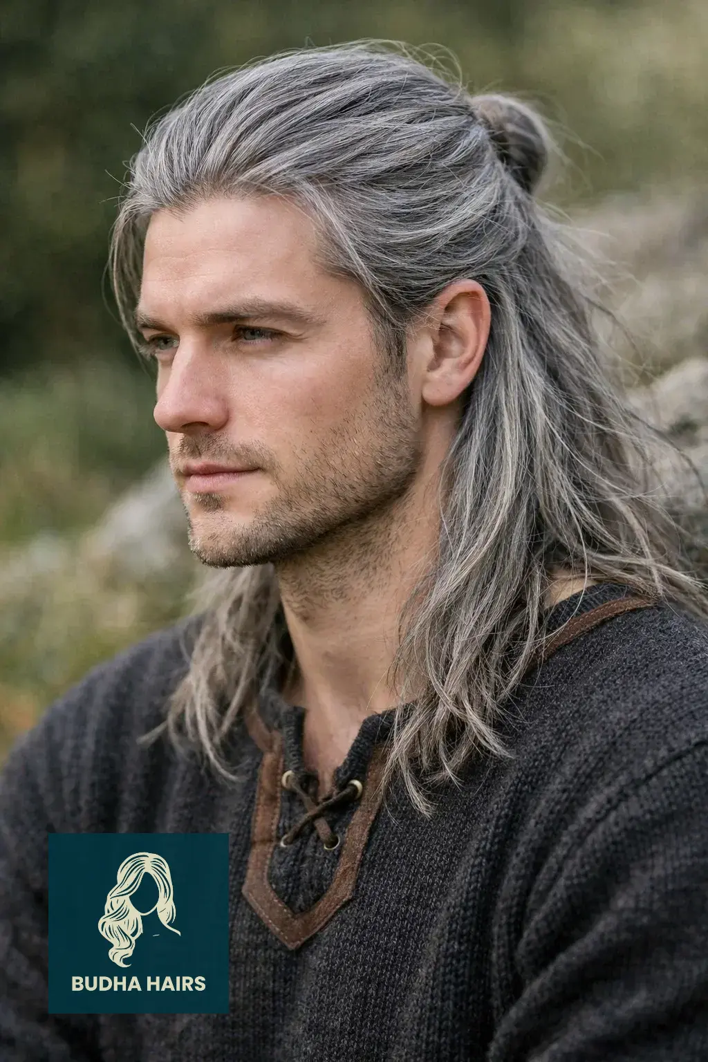 30 Best Halloween Hairstyles for Men: Easy & Iconic Looks 6 The "Witcher" Half-Up Silver Mane