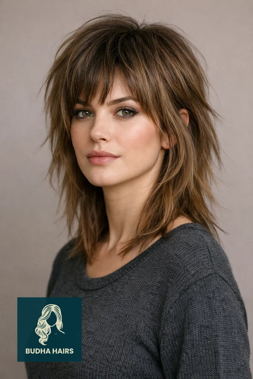 40 Best Medium Shag Haircuts: The Ultimate Guide to Texture & Volume 3 The Wolf Cut Hybrid