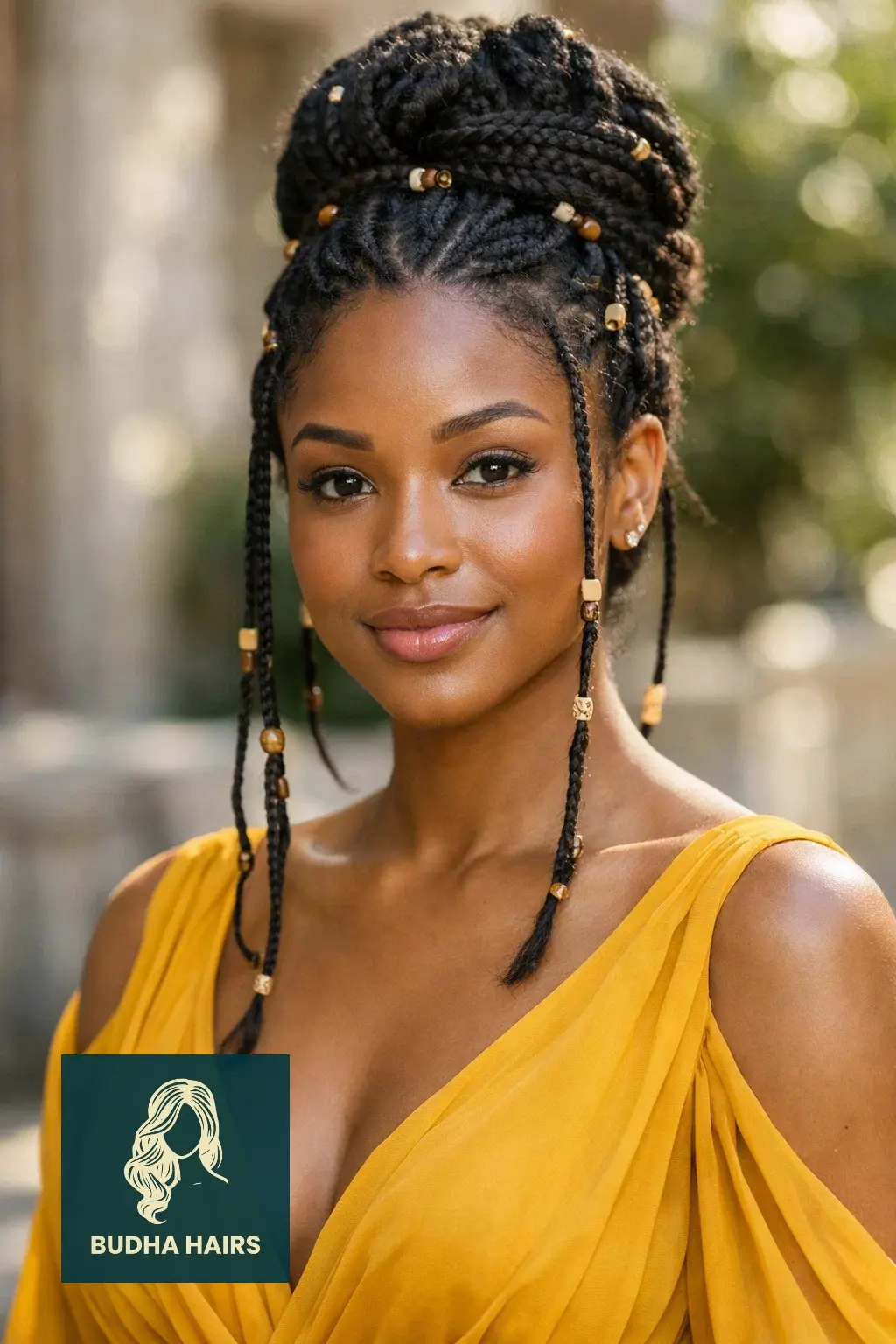 40 Best Engagement Hairstyles for a Romantic, Radiant Look 38 Tribal-Inspired Braided Updo with Beads