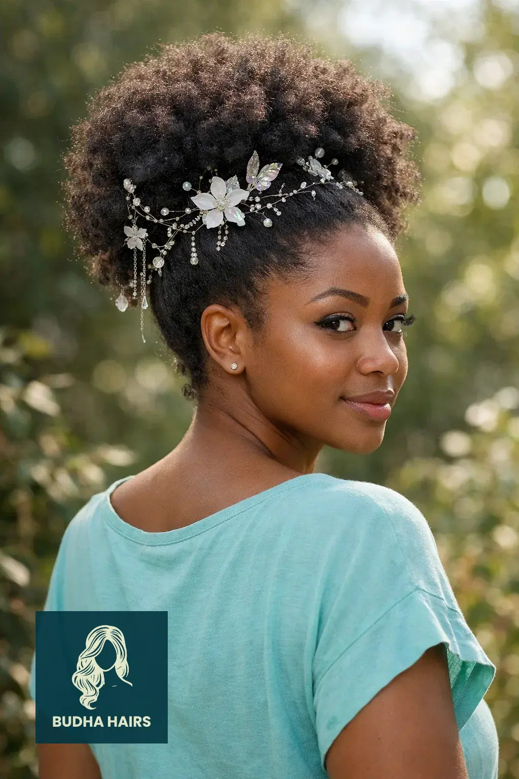 30 Best Fairy Hairstyles: Enchanting, Whimsical & Ethereal Looks 20 Voluminous Afro Puff with Fairy Accents.