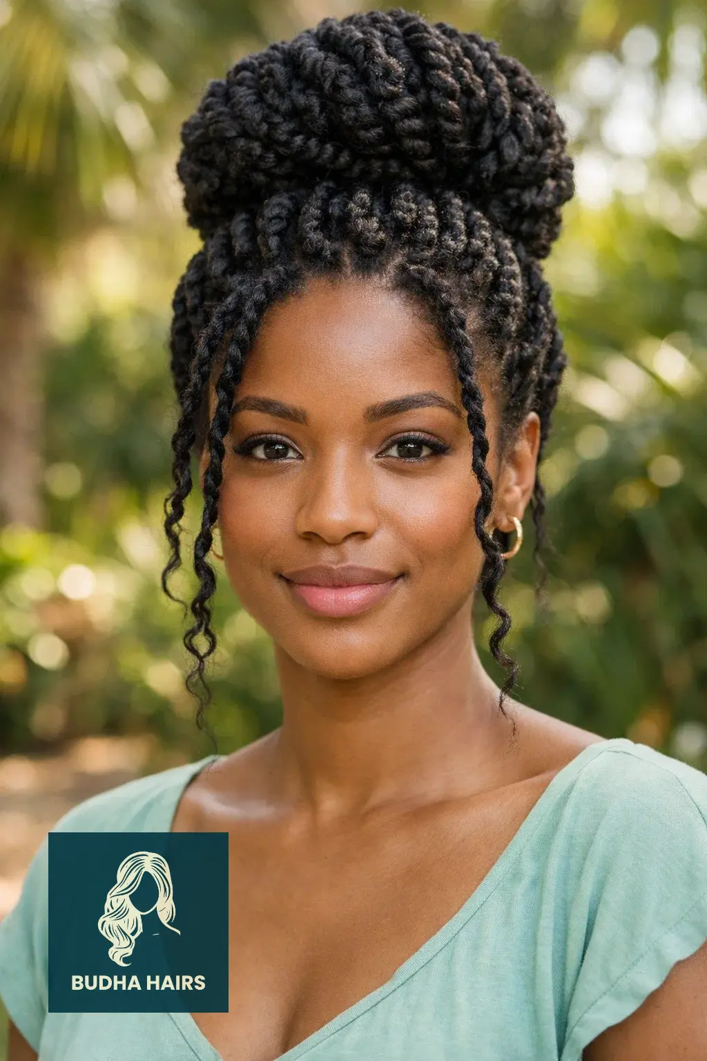 40 Best Vacation Hairstyles for Black Women: Protective & Chic 21 Voluminous Passion Twist Bun