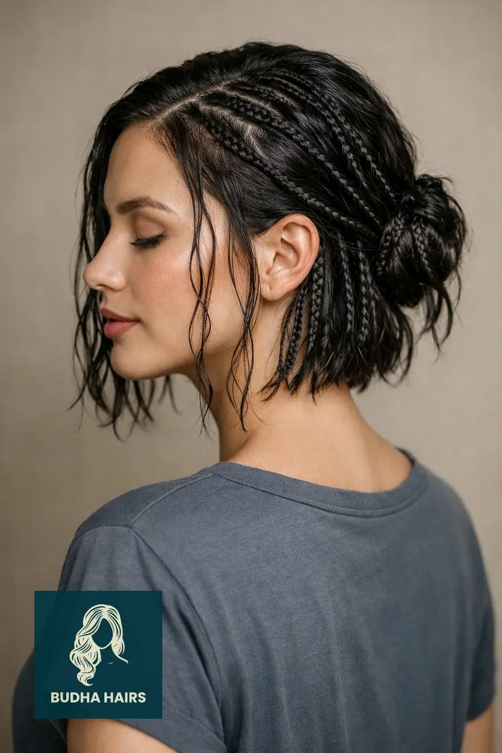 35 Stylish Boho Bob Knotless Braids for Fresh Looks 12 Wet-Look Sculpted Boho Bob
