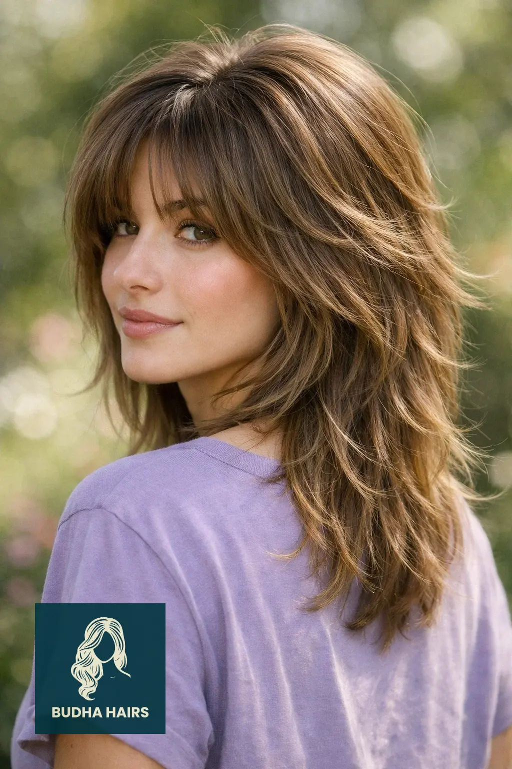 Wolf Cut with Curtain Bangs: 25 Best 2026 Trendy Styles 10 Wolf Cut with "Bardot" Bangs