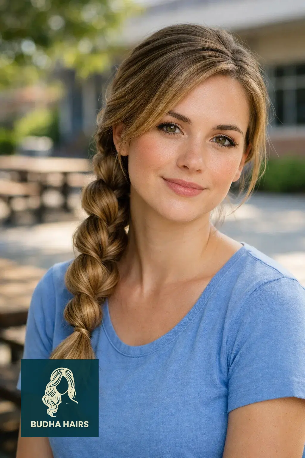 30 Best Hairstyles for School: Fast and Easy Looks for Students 14 Wrapped "Bubble" Side Braid